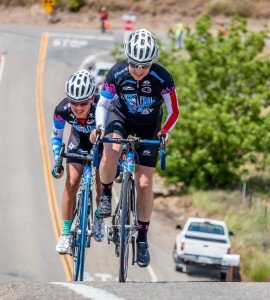 Erika (front) & Linda rocking the Wente Road Race!