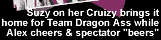 Suzy on her Cruizy brings it home for Team Dragon Ass